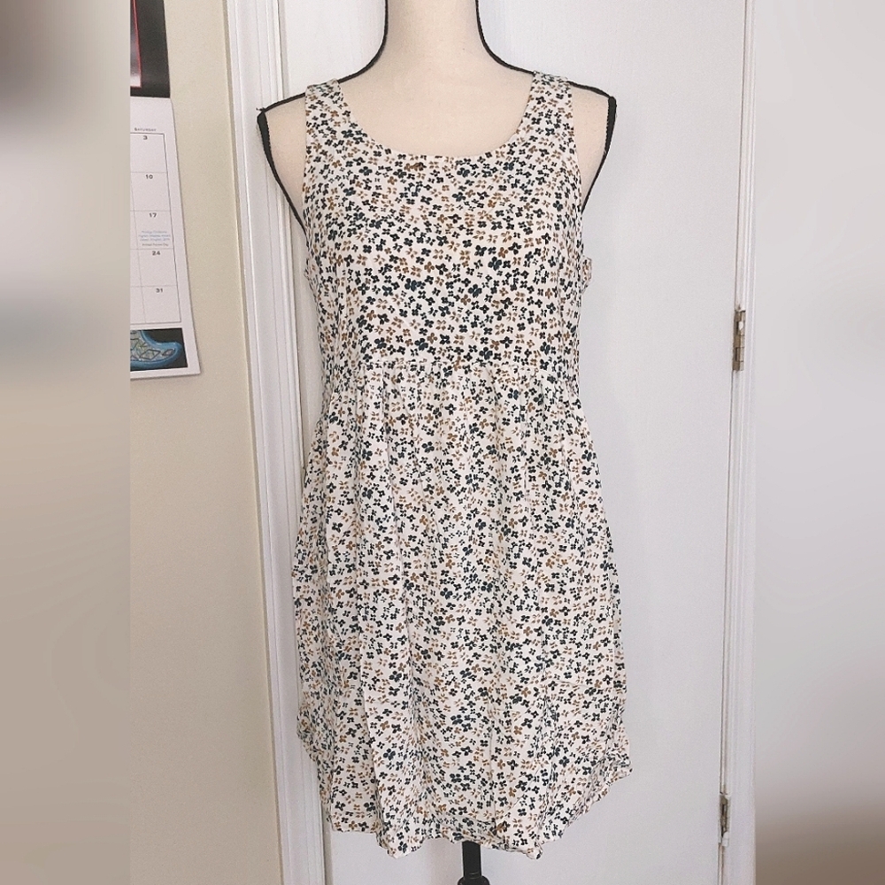 White Floral Mini Dress